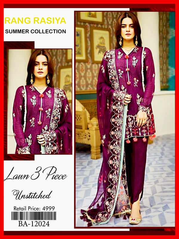 LAWN-3PIECE UNSTITCHED
