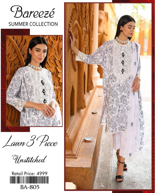 LAWN-3PIECE UNSTITCHED