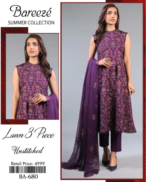 LAWN-3PIECE UNSTITCHED