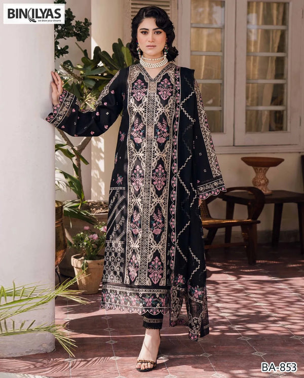 BiN ILYAS LAWN-3PIECE UNSTITCHED